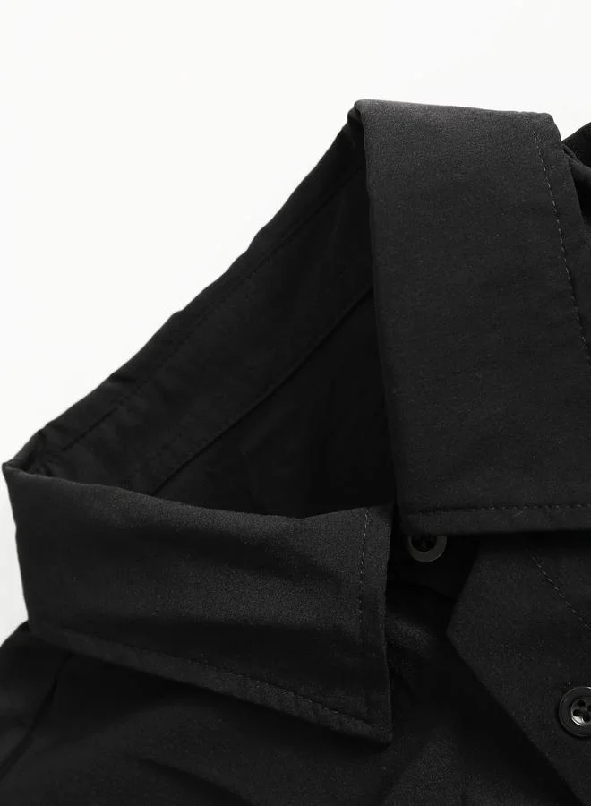 Take Two  Men Black Short Sleeve Utility Shirt for Men | Best Price UAE